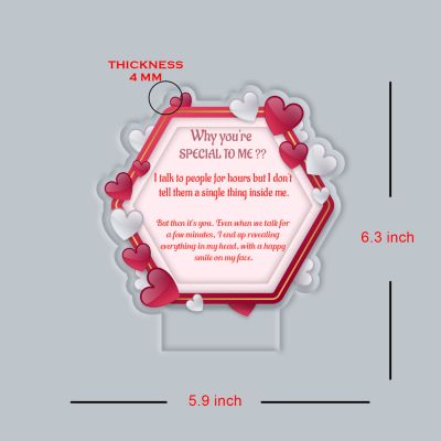 Why You are Special to Me Message LED Lamp with Automatic Color Changing Light Gift for Husband Wife, Girlfriend Boyfriend & Loveable Person